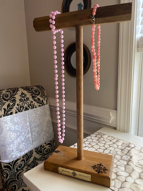 Wooden Jewelry Shelf 19" tall - great for display or your personal Necklaces