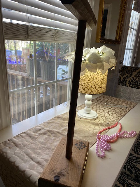 Wooden Jewelry Shelf 19" tall - great for display or your personal Necklaces